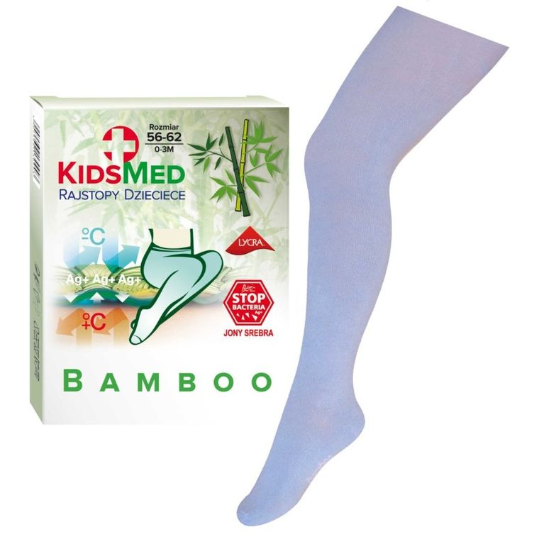 Rajstopy dziecięce bambusowe, niebieskie, KidsMed