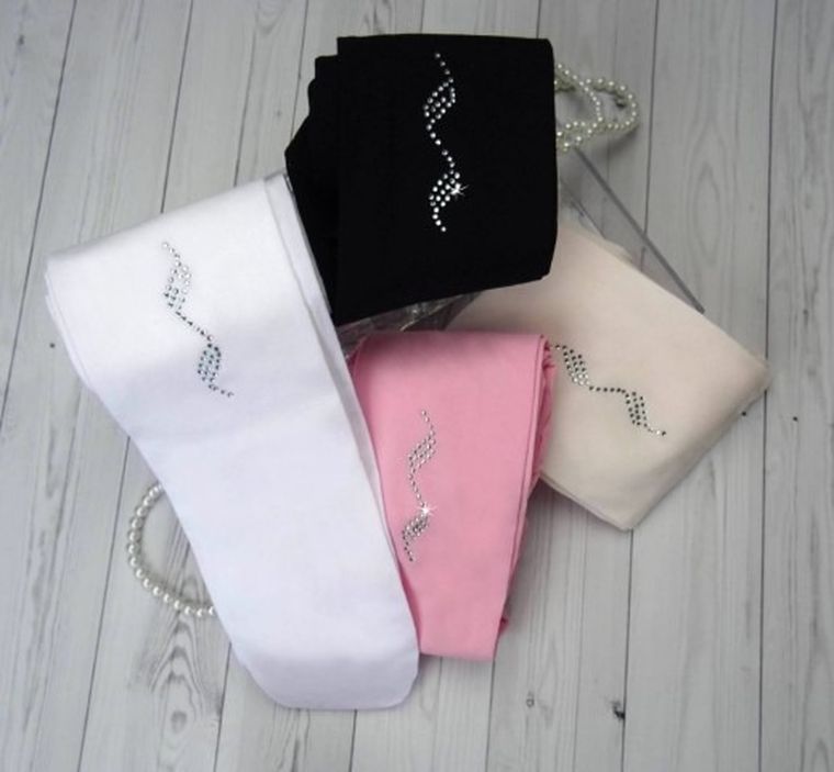 Rajstopy dziewczęce, białe, mikrofibra, Milusie