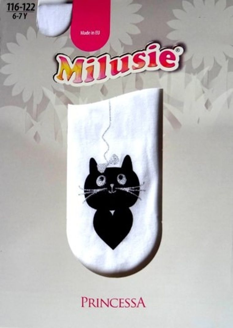 Rajstopy dziewczęce, białe, mikrofibra, Milusie