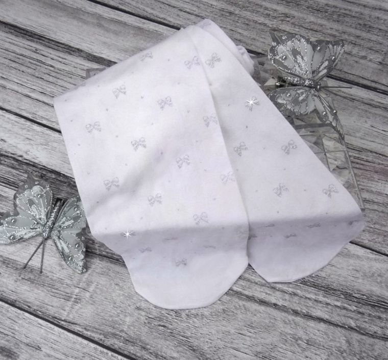 Rajstopy dziewczęce, białe, mikrofibra, Milusie