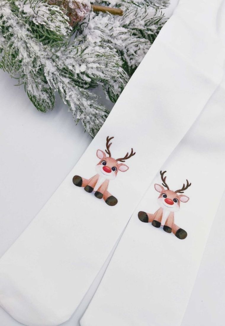 Rajstopy dziewczęce, białe, mikrofibra, Milusie