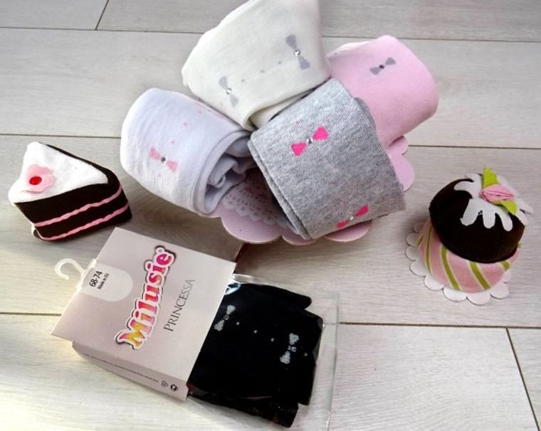 Rajstopy dziewczęce, białe, Milusie