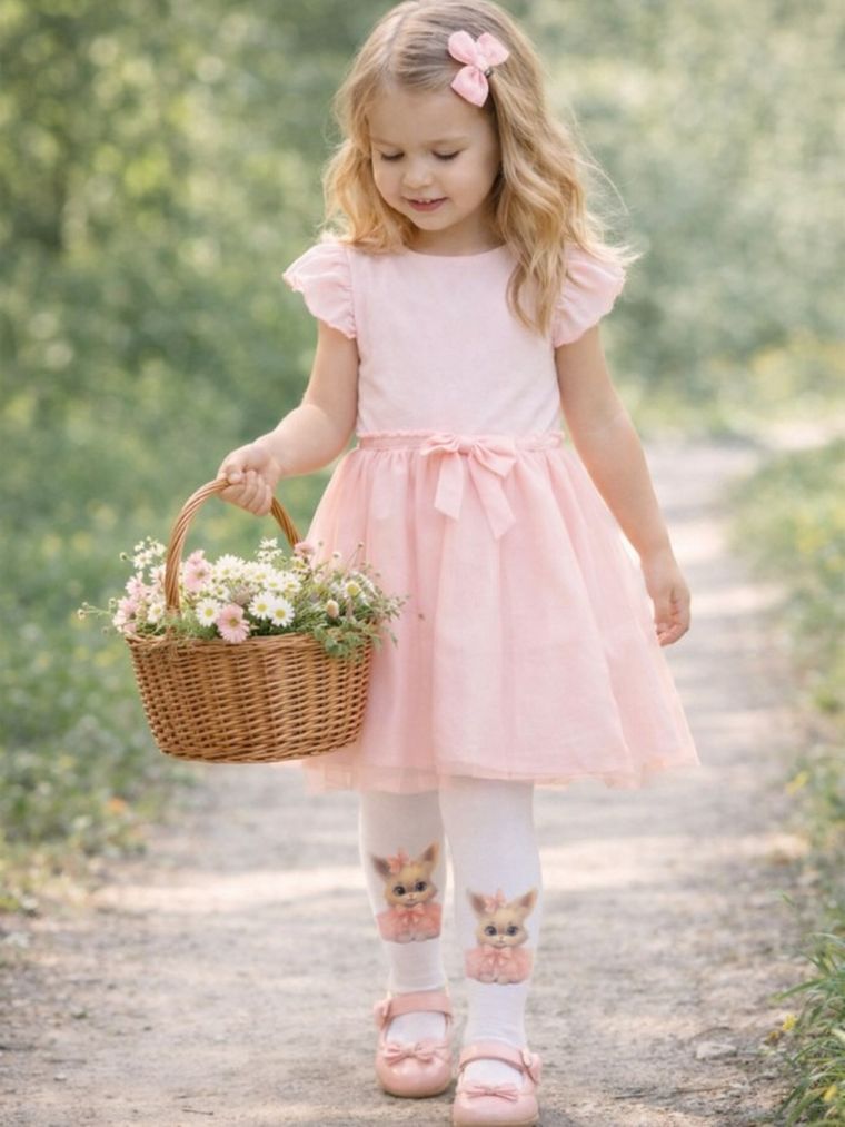 Rajstopy dziewczęce, białe, Milusie