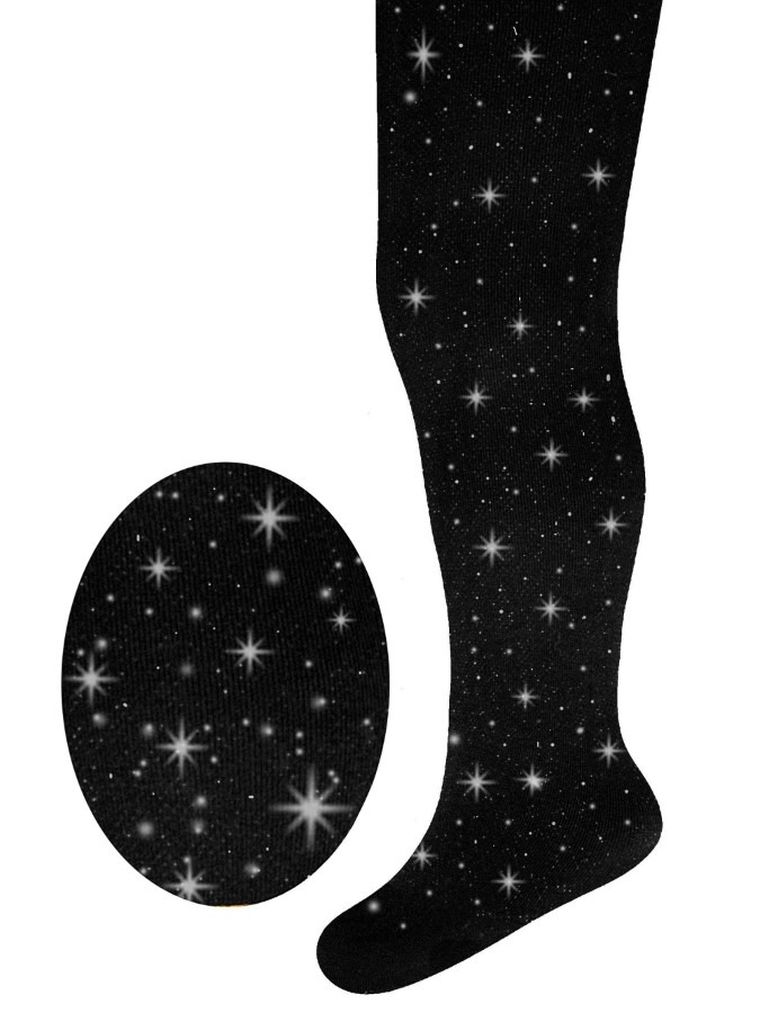 Rajstopy dziewczęce, czarne, mikrofibra, Milusie