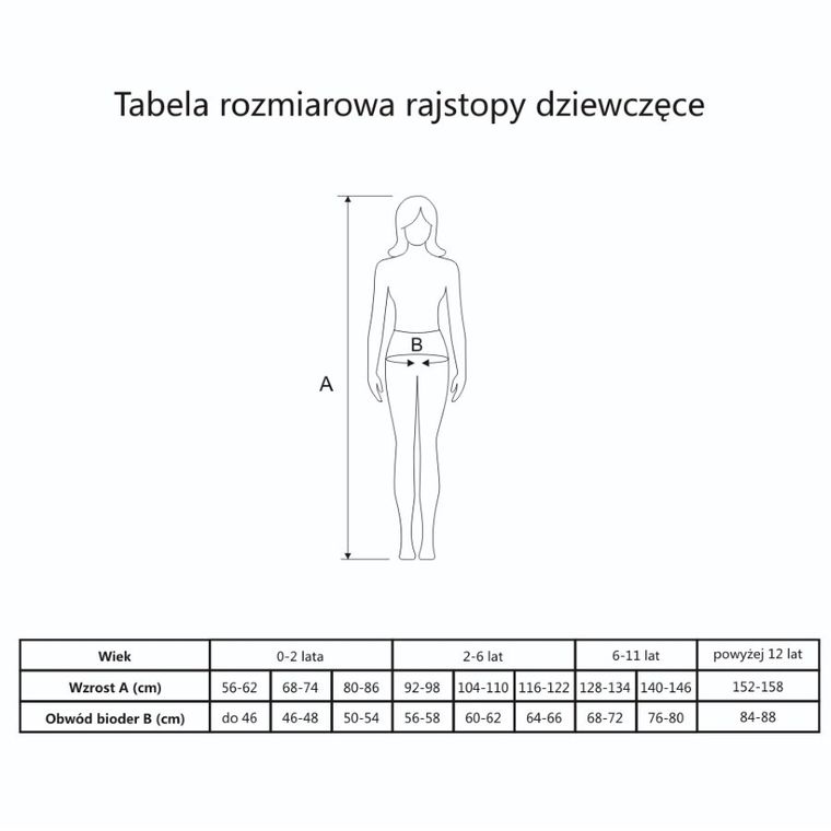 Rajstopy dziewczęce, czarne, Yoclub