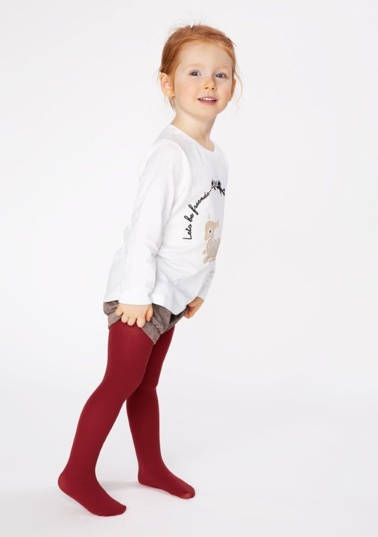 Rajstopy dziewczęce, czerwone, Pippi, Marilyn