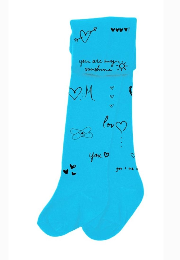 Rajstopy dziewczęce, niebieskie, 40 DEN, Marilyn