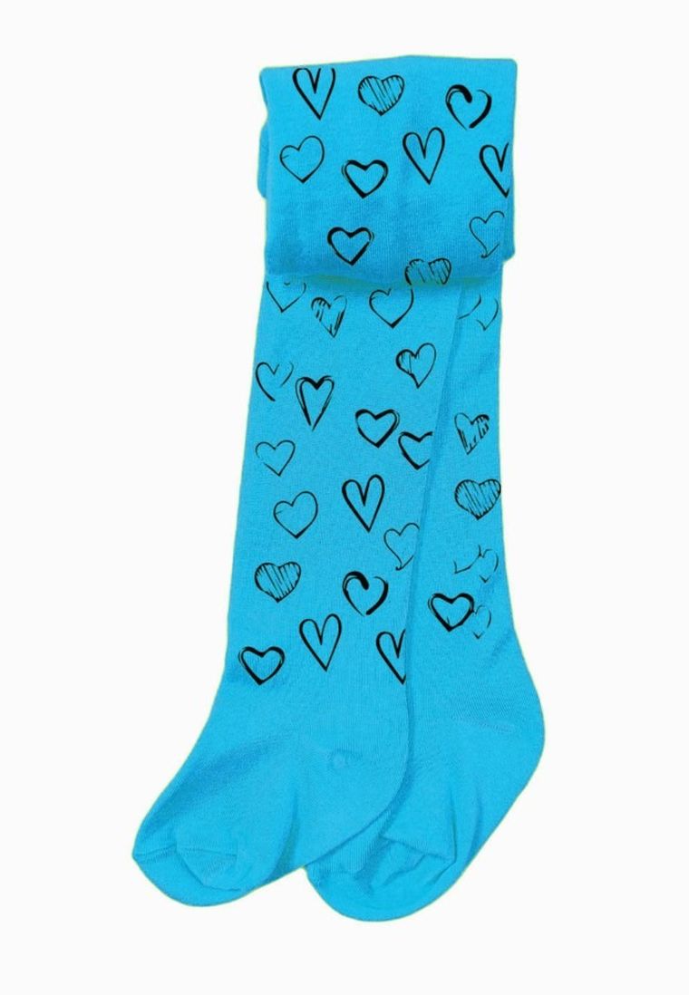 Rajstopy dziewczęce, niebieskie, 40 DEN, Marilyn