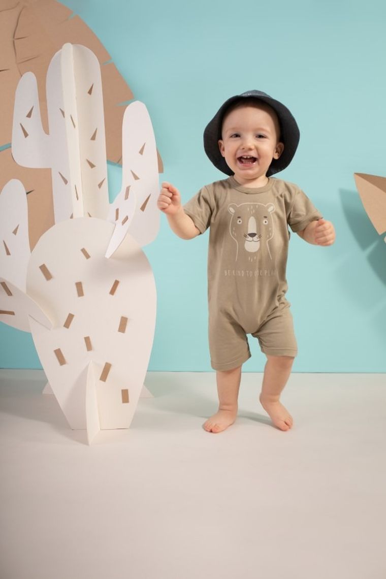 Rampers chłopięcy, zielony, Pinokio