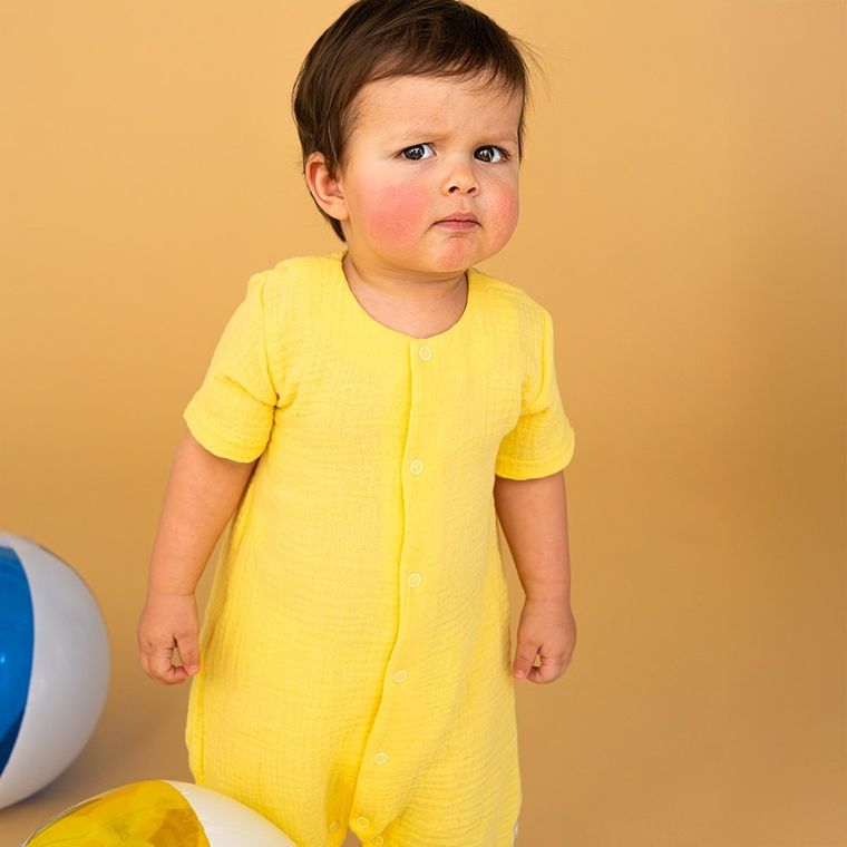 Rampers chłopięcy, żółty, Eevi