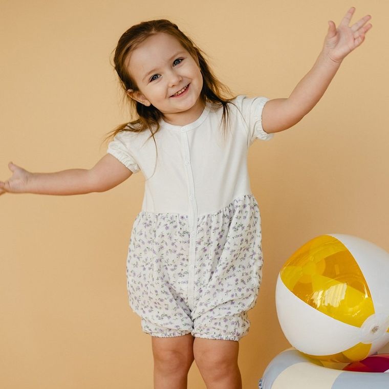 Rampers dziewczęcy, ecru, Eevi