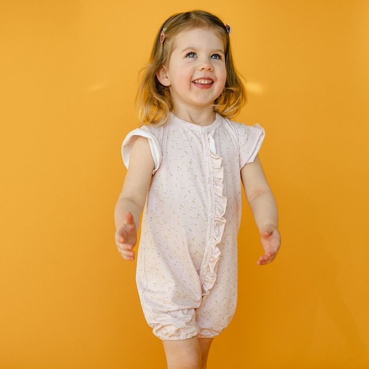 Rampers dziewczęcy, różowy, Eevi