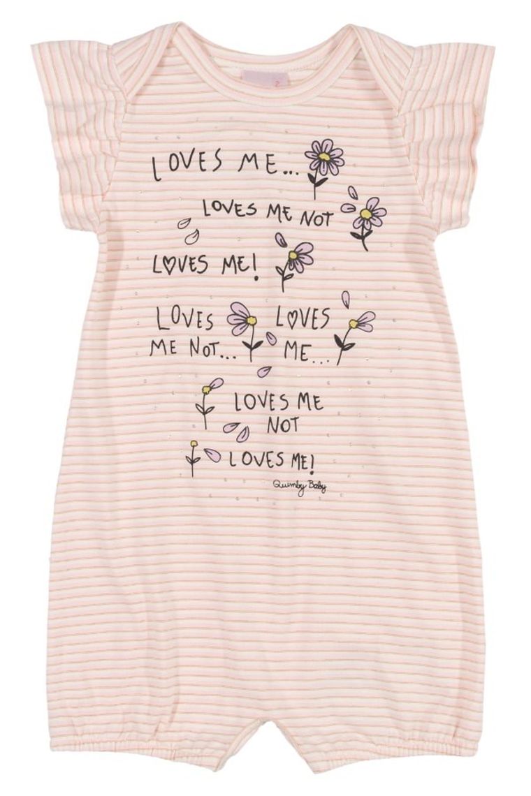 Rampers dziewczęcy, różowy, Quimby