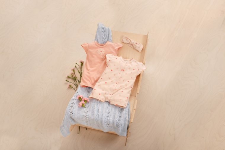 Rampers dziewczęcy, różowy, Summer Garden, Pinokio