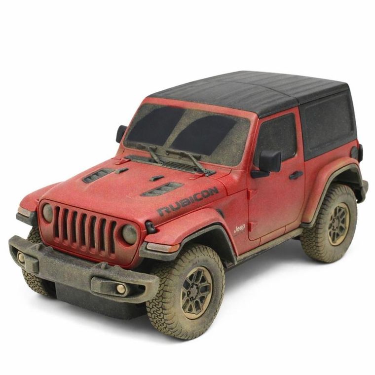 Rastar, Jeep Wrangler Rubicon-Muddy, pojazd zdalnie sterowany, czerwony, 1:24