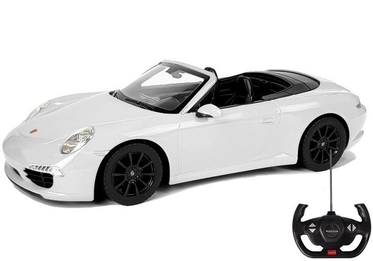 Rastar, Porsche 911 Carrera S, pojazd zdalnie sterowany, biały, 1:12