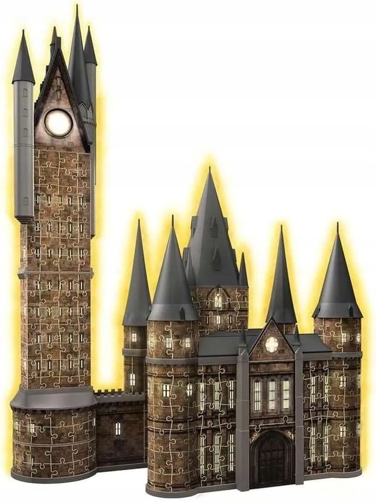 Ravensburger, Budynki nocą: Zamek Hogwarts Wieża, puzzle 3D