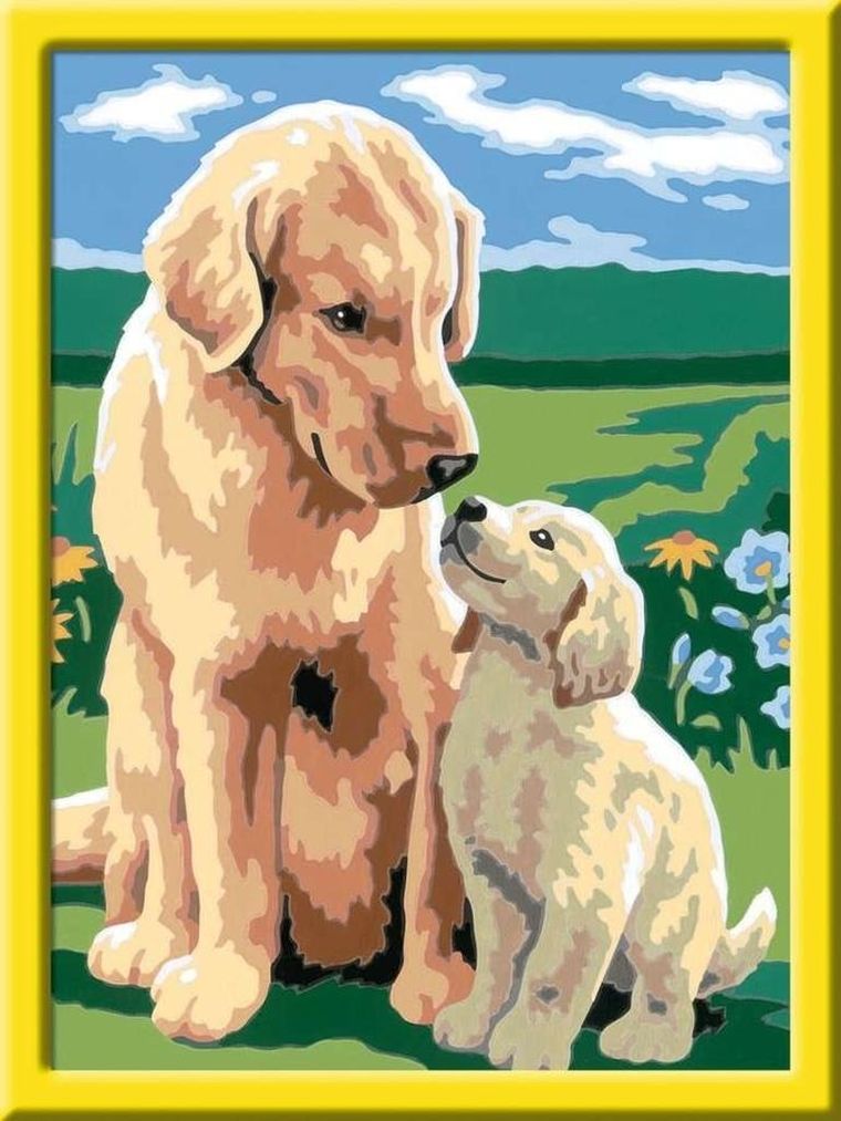 Ravensburger, CreArt, malowanie po numerach, Pieski