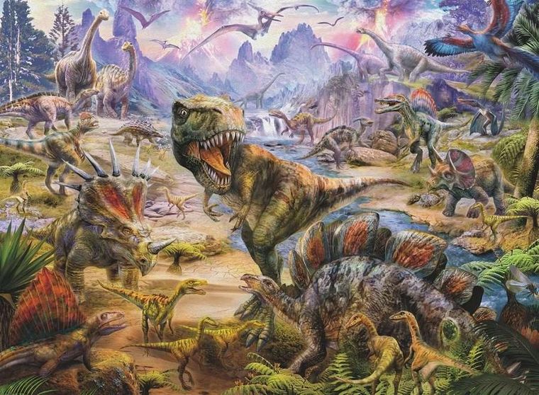 Ravensburger, Dinozaury, puzzle, 100 elementów