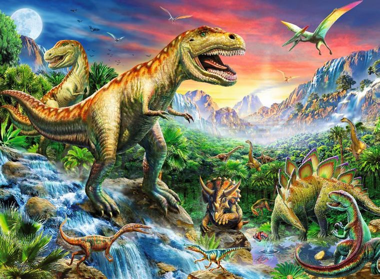 Ravensburger, Epoka dinozaurów, puzzle, 100 elementów