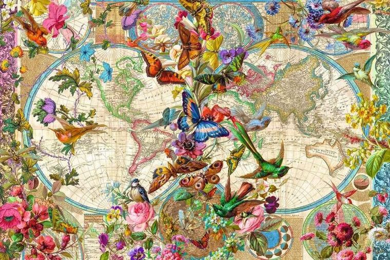 Ravensburger, Flora i Fauna. Mapa Świata, puzzle, 3000 elementów
