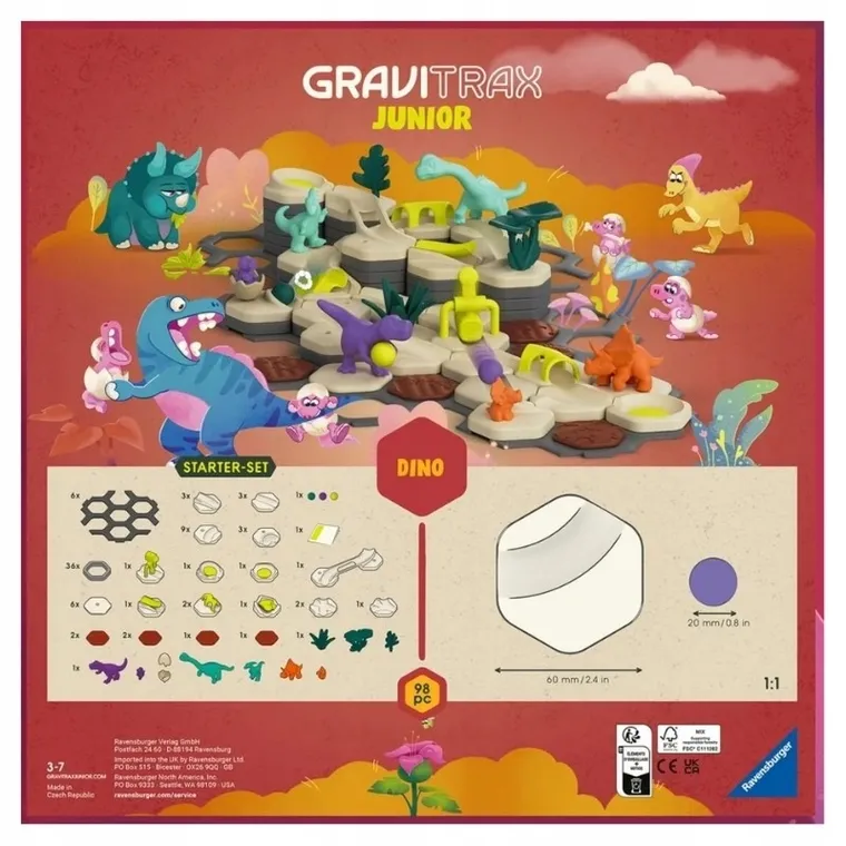 Ravensburger, GraviTrax Junior, Dino, zestaw startowy
