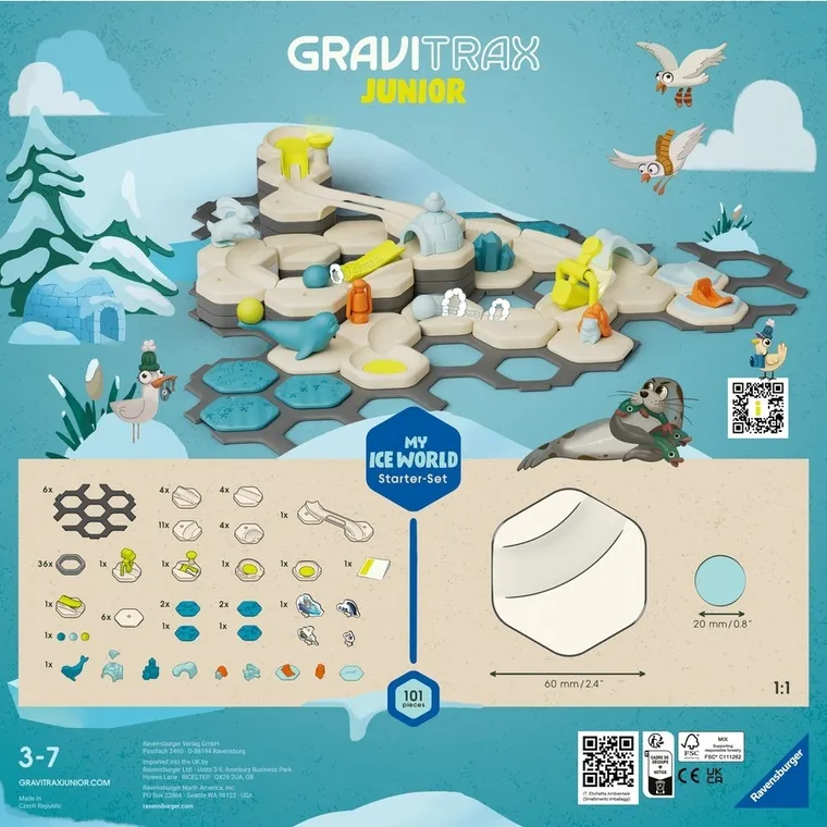 Ravensburger, GraviTrax Junior, Lodowa Przygoda, zestaw startowy