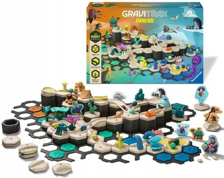 Ravensburger, GraviTrax Junior, Planeta, zestaw startowy XXL