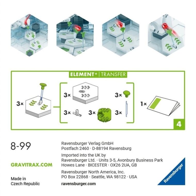 Ravensburger, GraviTrax, Transfer, zestaw uzupełniający