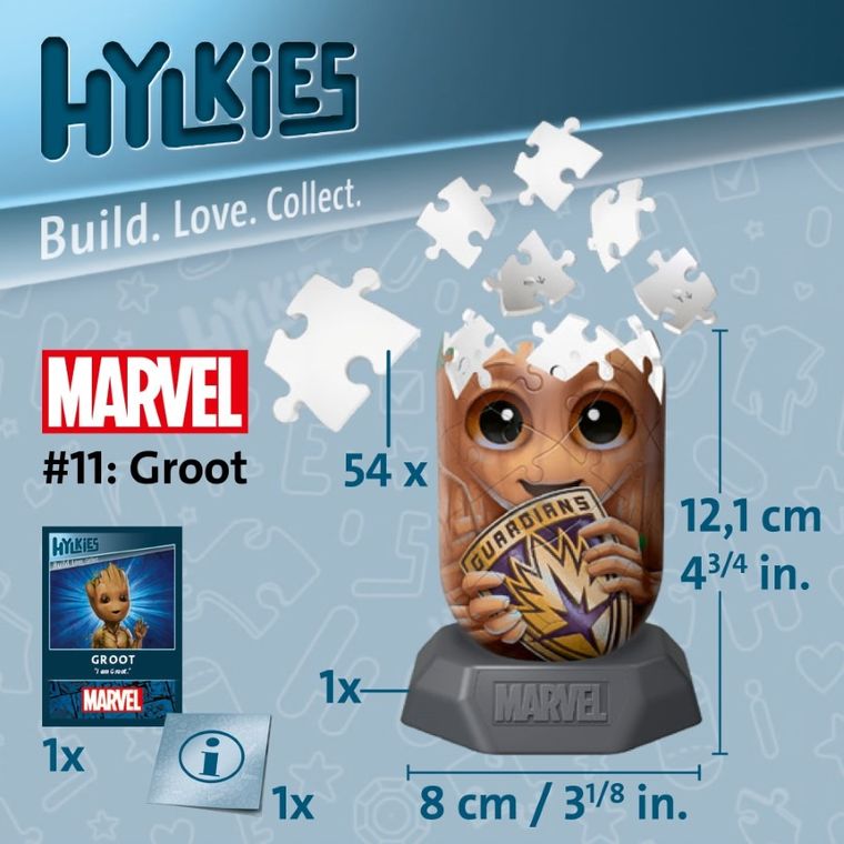 Ravensburger, Hylkies, Groot, puzzle 3D, 56 elementów