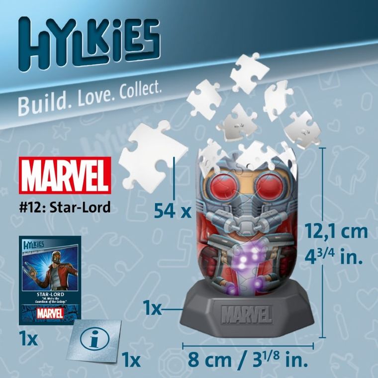 Ravensburger, Hylkies, Star-Lord, puzzle 3D, 56 elementów