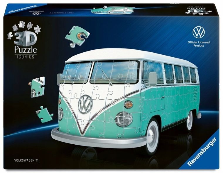 Ravensburger, Iconics, Volkswagen T1, puzzle 3D, 185 elementów