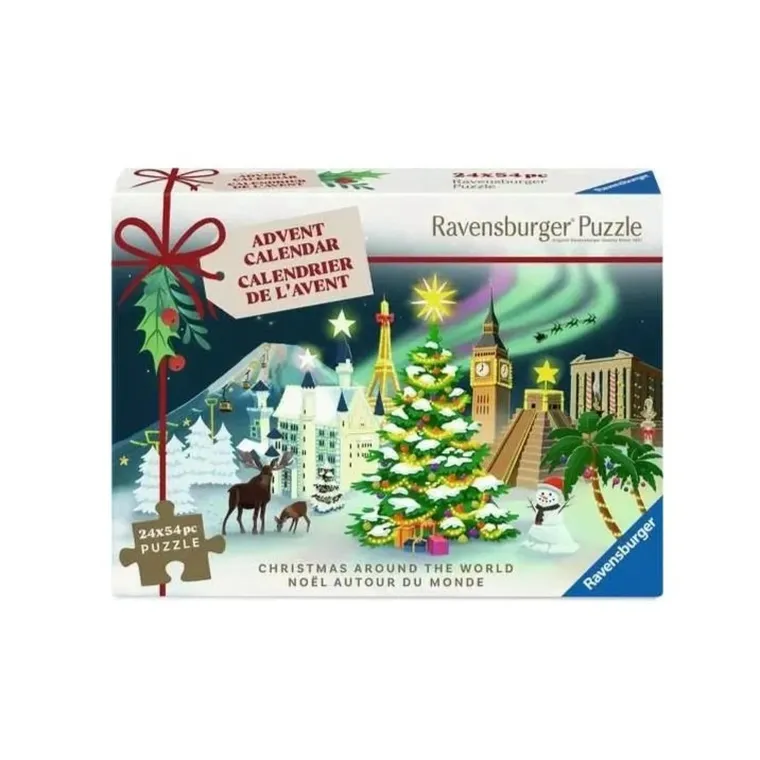 Ravensburger, kalendarz adwentowy, puzzle, 24-54 elementy