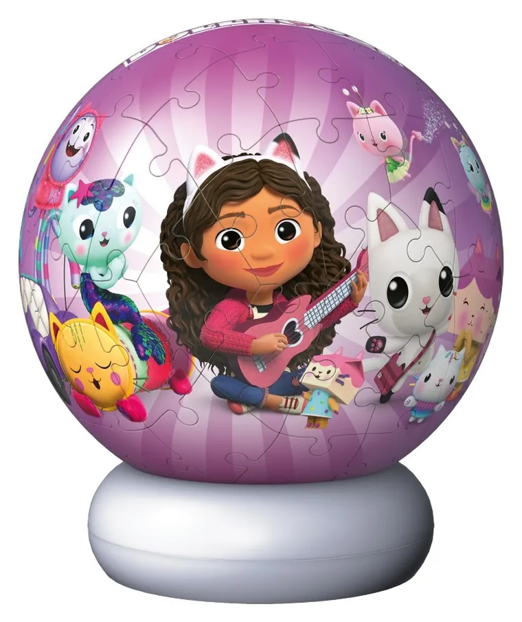 Ravensburger, Koci Domek Gabi, Kula, puzzle 3D, lampka, 72 elementy