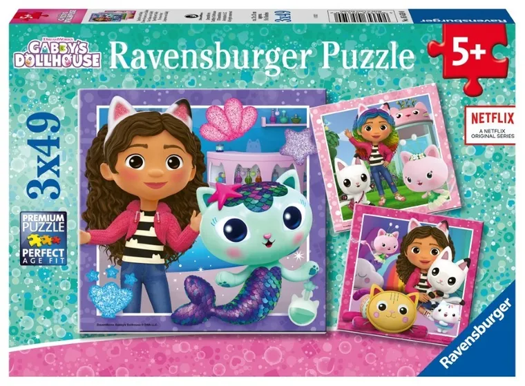 Ravensburger, Koci Domek Gabi, puzzle 2D, 3-49 elementów