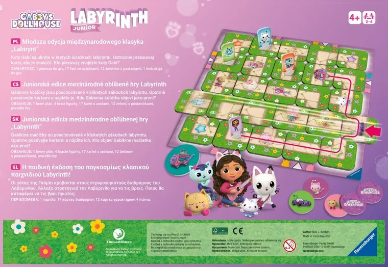 Ravensburger, Labyrinth Junior Koci Domek Gabi, gra familijna
