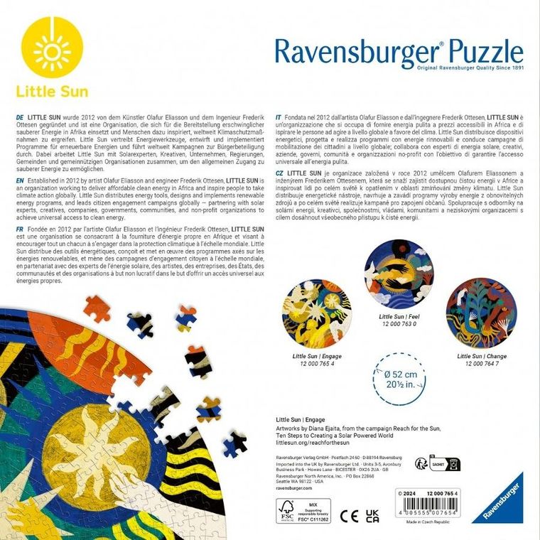 Ravensburger, Małe słońca, Zaangażowanie, puzzle, 500 elementów