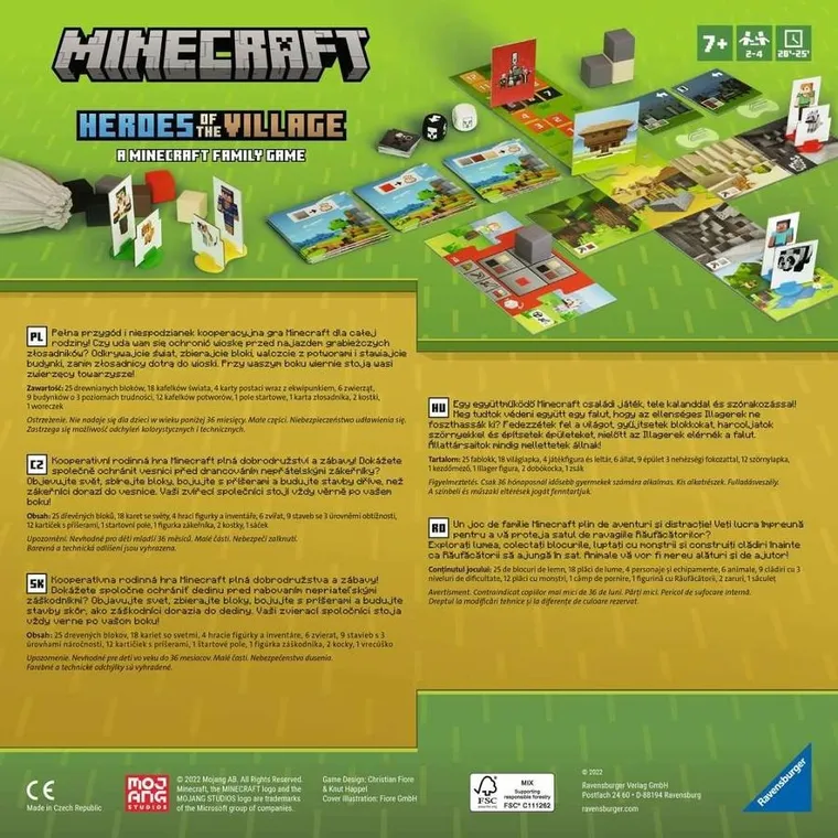 Ravensburger, Minecraft, Heroes of Village, Uratuj wioskę, gra familijna