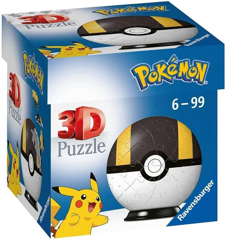 Ravensburger, Pokemon, Czarna kula, puzzle 3D, 54 elementy