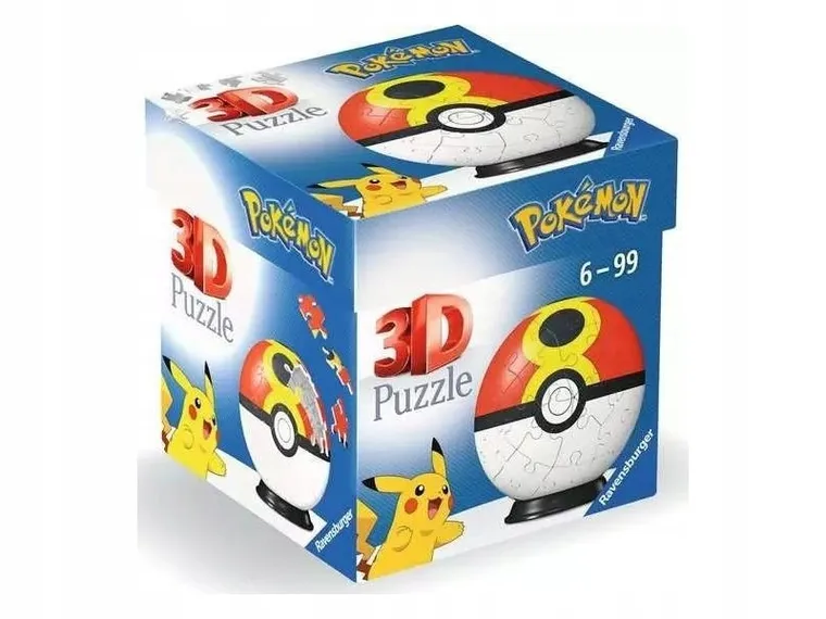 Ravensburger, Pokemon, Dusk Ball, Kula, puzzle 3D, 54 elementy