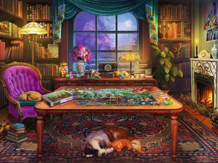 Ravensburger, Pokój fana puzzli, puzzle dla seniorów, 750 elementów