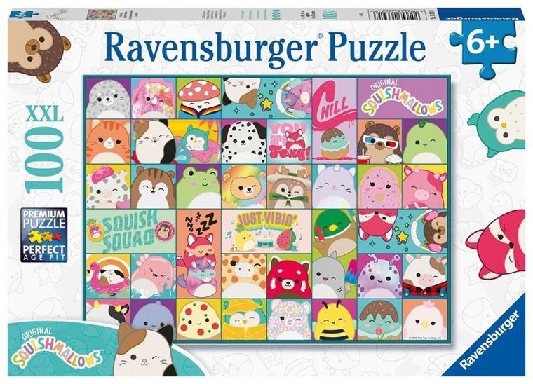 Ravensburger, Squishmallows, puzzle 2D, 100 elementów