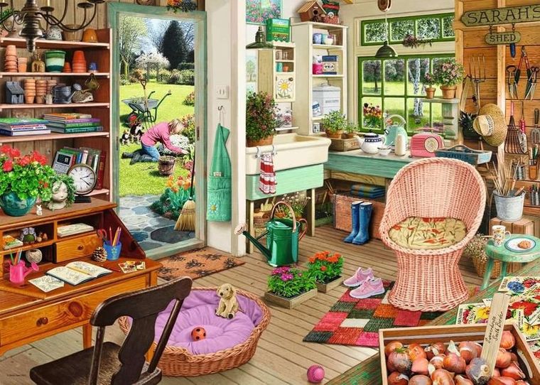 Ravensburger, Szopa ogrodowa, puzzle, 1000 elementów