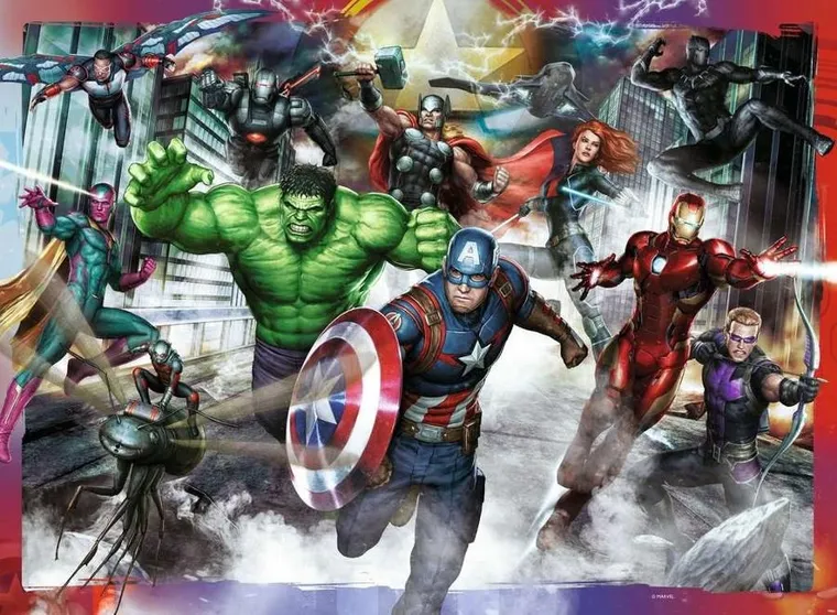 Ravensburger, XXL Avengers Assemble, puzzle, 100 elementów