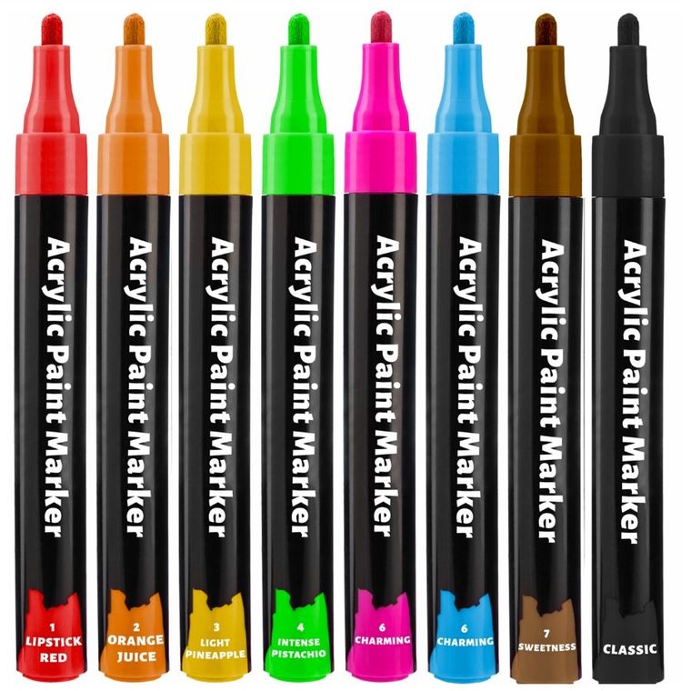 Rawmark, markery akrylowe, 8 szt.