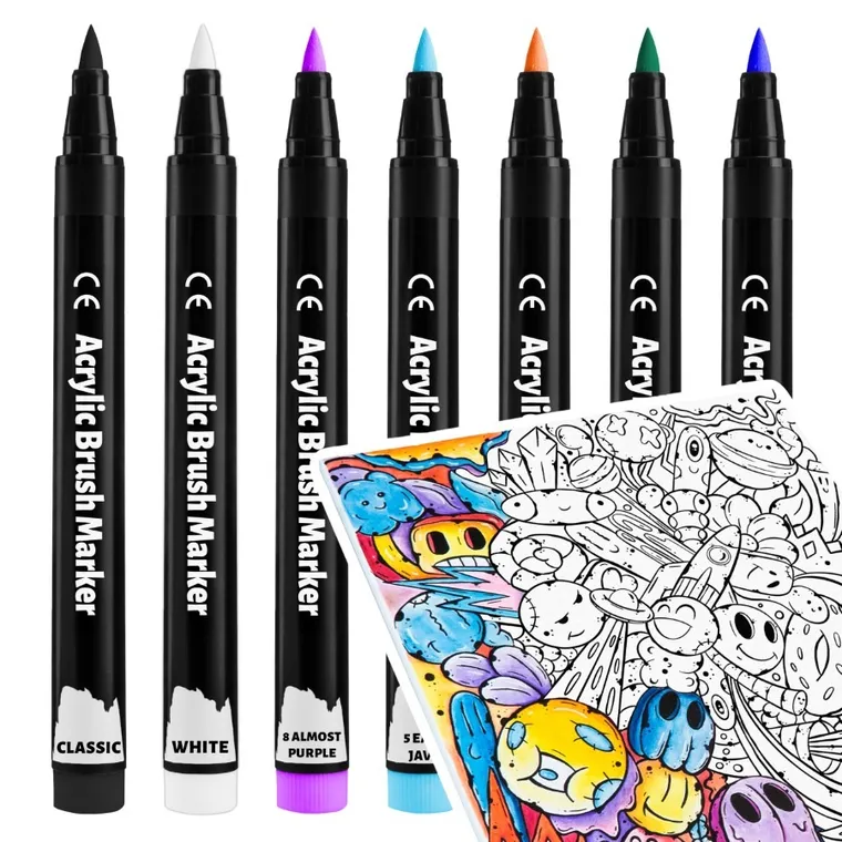 Rawmark, markery akrylowe brush, 7 kolorów