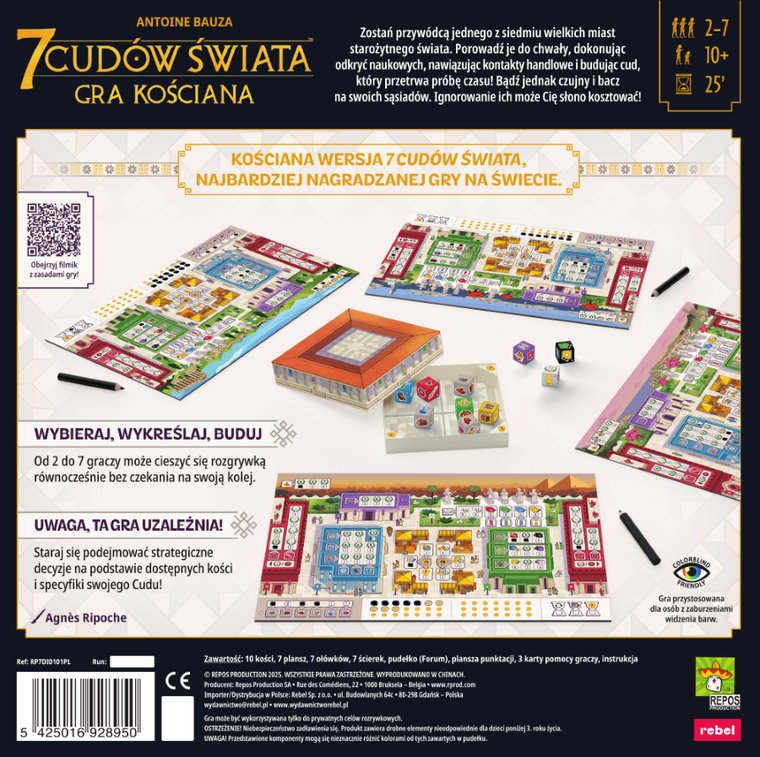 Rebel, 7 Cudów Świata: gra kościana