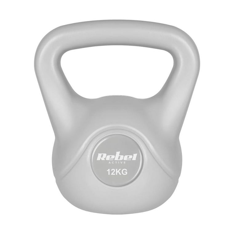 Rebel Active, kettlebell bitumiczny, szary, 12 kg, RBA-2322G-12