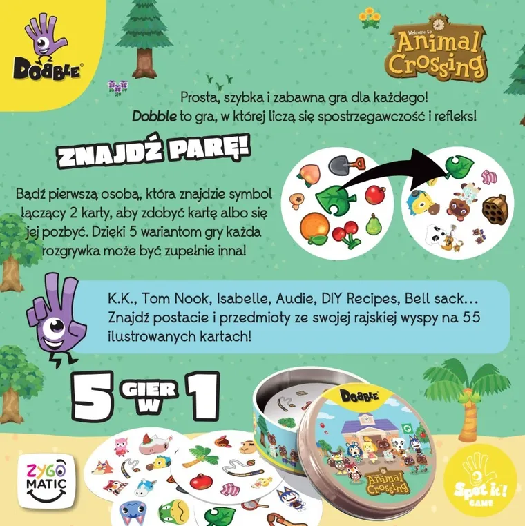 Rebel, Dobble, Animal Crossing, gra familijna