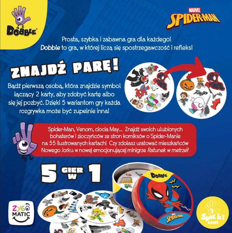 Rebel, Dobble, Spider-Man, gra familijna